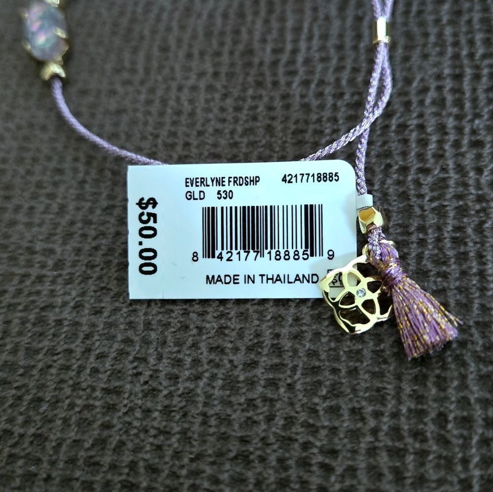 Kendra Scott "Everlyne" Friendship👭 Bracelet In Lilac💜 Abalone - NWT - Picture 16 of 16